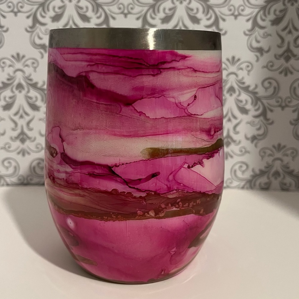Hand crafted Alcohol ink Tumbler